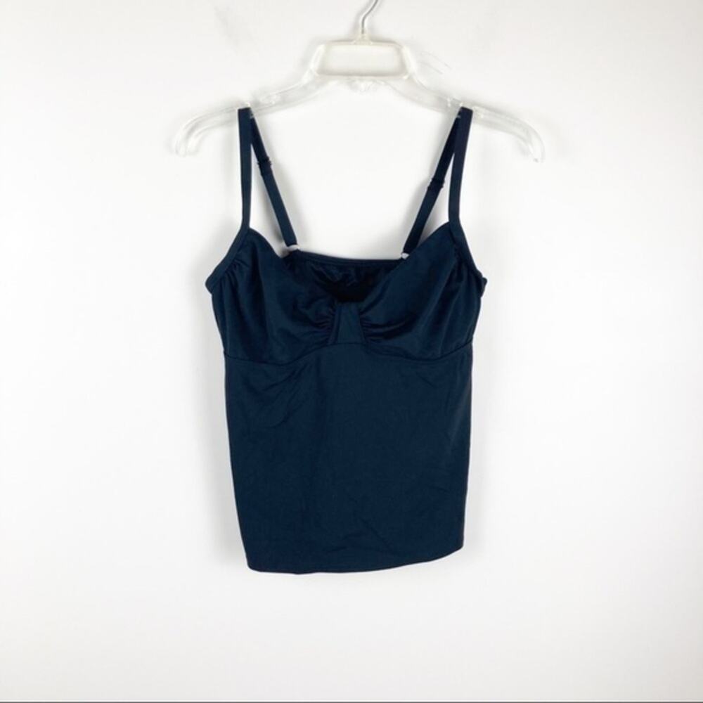 Lands End Black Swim Top Tankini‎ Sz 8